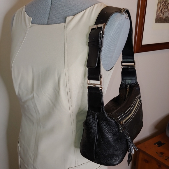 Giani Bernini black pebbled leather bag EUC - Picture 5 of 9